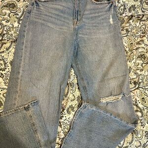 H&M Light Blue Distressed Boyfriend Jeans